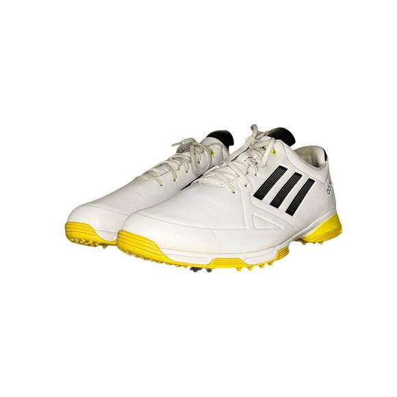 Mens Adidas Adizero Men's 6-Spike Golf Shoes Size 11.5 White Yellow - Picture 2 of 6